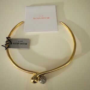 Alexis Bittar Gold Necklace with Crystals NWT